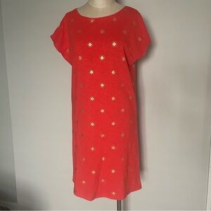 Boden paulina orange cotton knit t shirt dress size 10